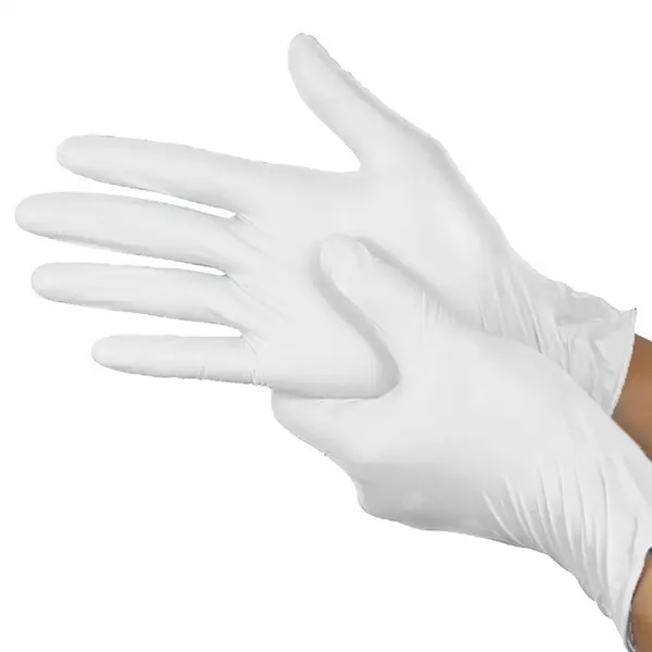 White disposable Powder-free Nitrile Gloves