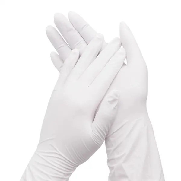 White disposable Powder-free Nitrile Gloves