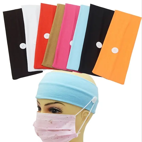 Mask Headband With Button