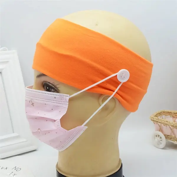 Mask Headband With Button