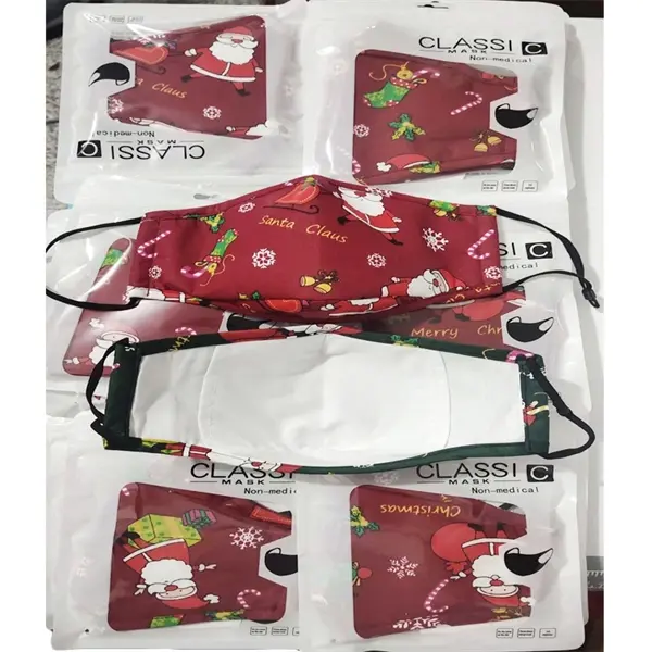 Kids Christmas Reusable Cotton Mask