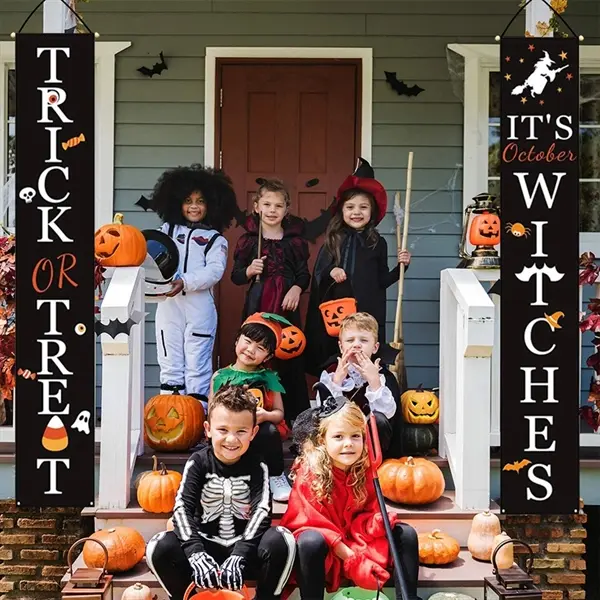 Halloween Porch Sign Banners Oxford Fabric