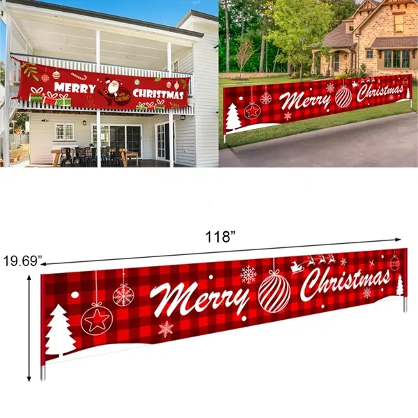 Custom Big Size Christmas Banner Flag
