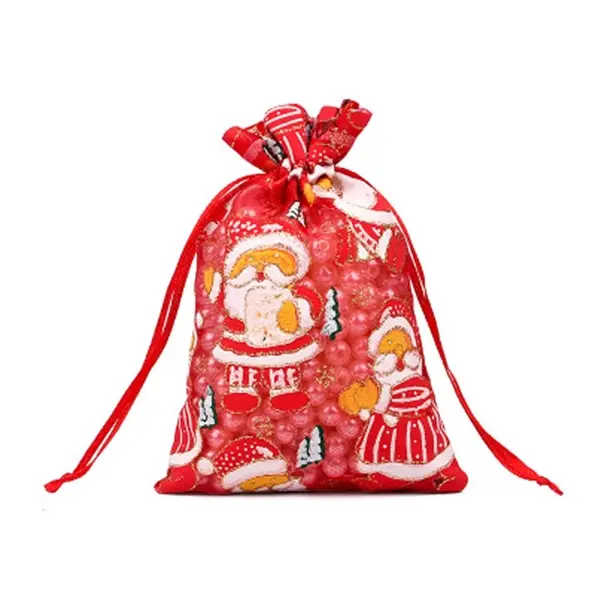 Custom Christmas Organza Bags with sweets, chocolates, jewellery, samples, soaps, cards and gifts
