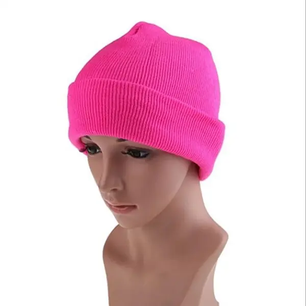 Daily Warm Winter Knit Beanie Hat With Cuff