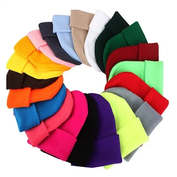 Daily Warm Winter Knit Beanie Hat With Cuff