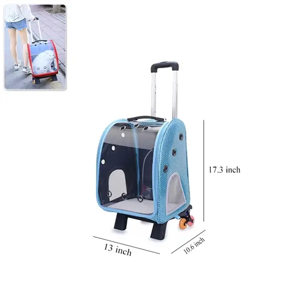 Rolling Pet Travel Carrier with Wheels