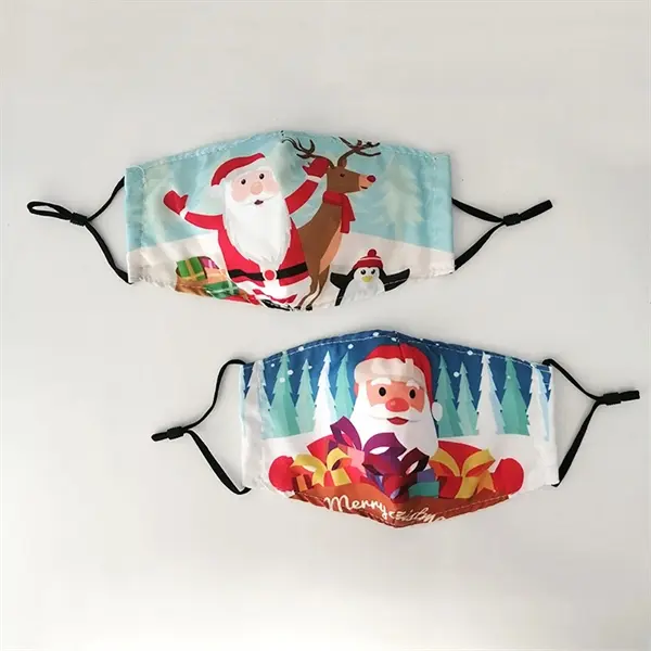 Cotton Christmas masks with filter inserts
