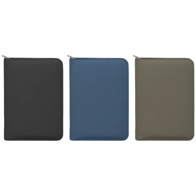 Aurelia Recycled Gold Zip Portfolio - A5