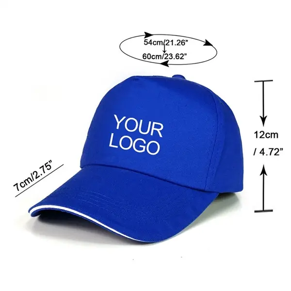 5 Panels Cotton Baseball Cap