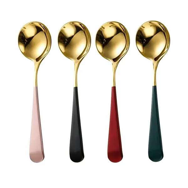 Stainless Steel Fork Soup tbsp Round scoop Dinner ladle