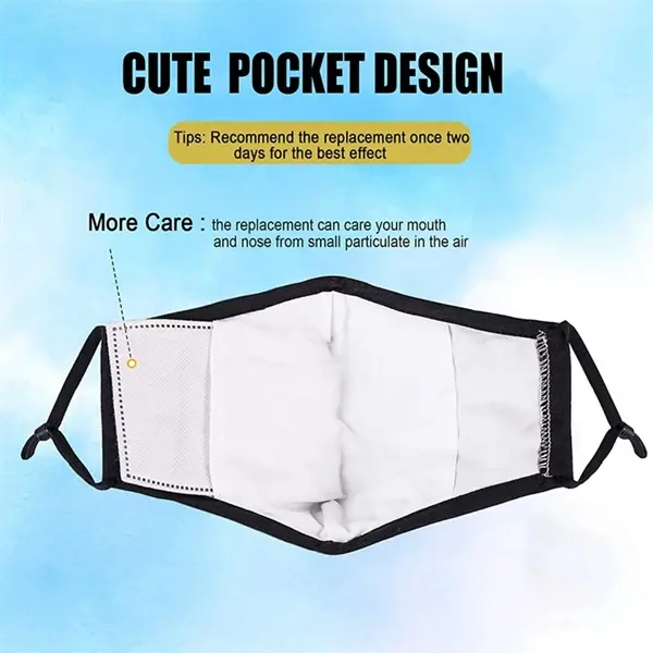 Adult 3 layers Mask With Replaceable 2.5pm Filter Pouch