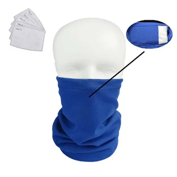 Neck Gaiter Face Mask w/ PM2.5 Filter Pocket