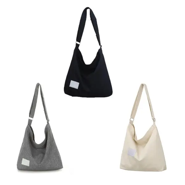 Solid Color Cotton Canvas Tote Bags