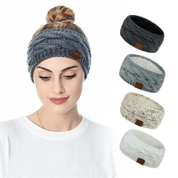 Acrylic yarn knitting hair band ribbon Headwrap ear muffs