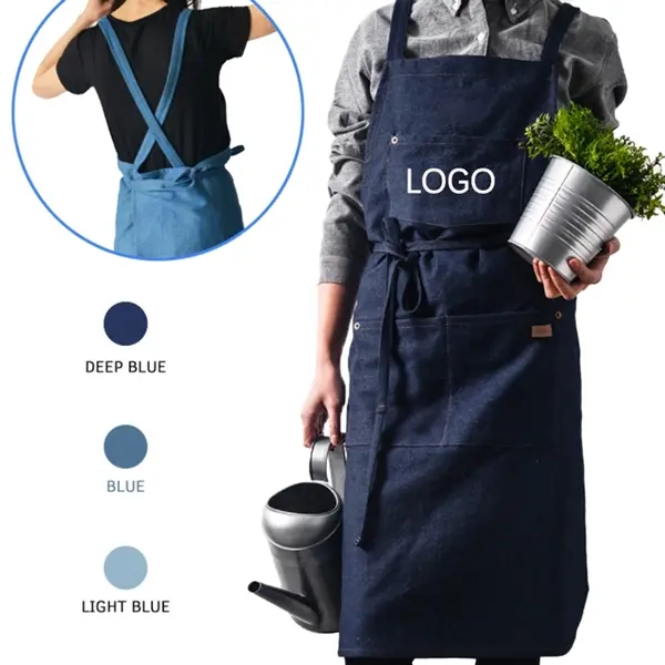 Durable multifunctional cotton denim apron for florists