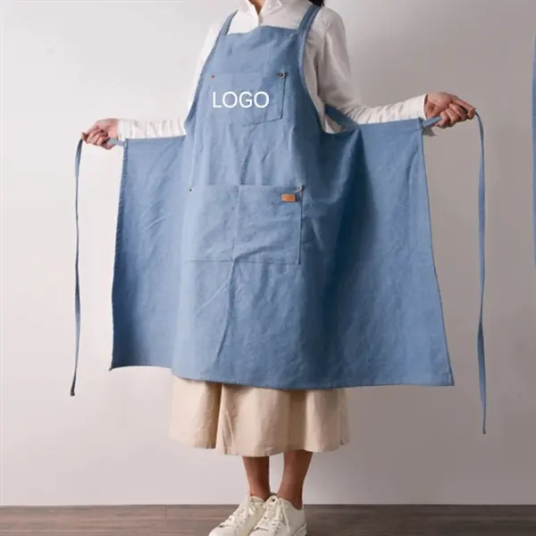 Durable multifunctional cotton denim apron for florists