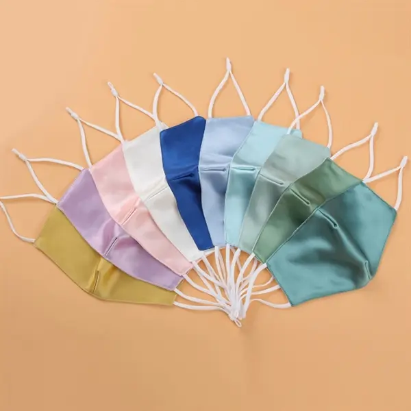 Satin Silk Face Mouth Mask With 1pc PM2.5 Mask Filter Paper