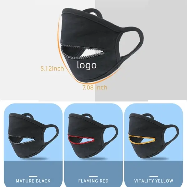 Reusable Cotton Face Mask With Zipper