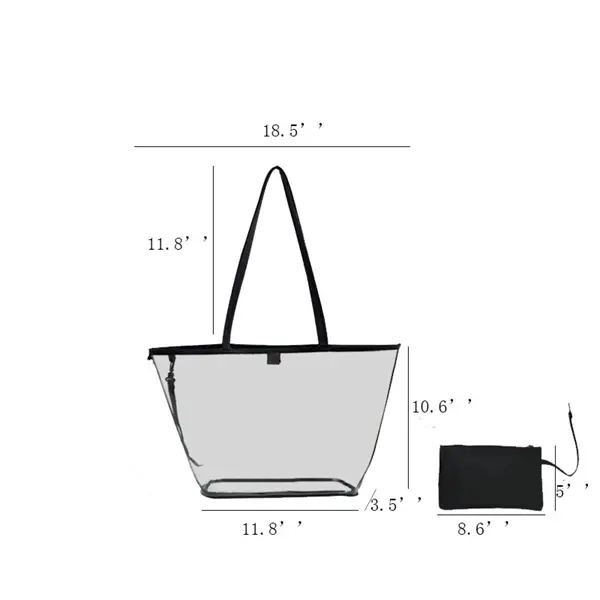 Clear bags with Detachable Pouch