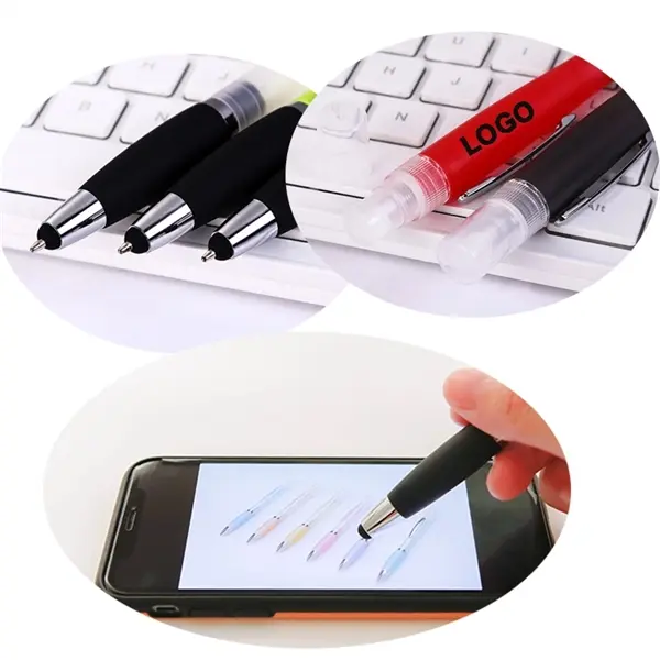 3 in 1 Multi-Purpose Stylus Pen With Spray Bottle