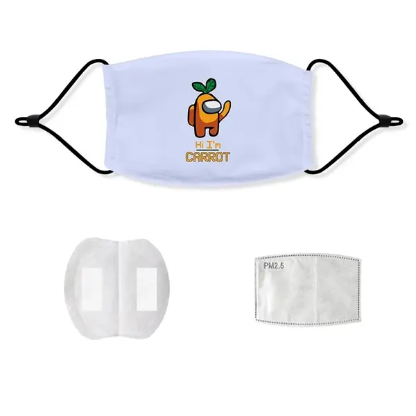 2Ply Sublimation Printed Face Mask with Filter Pocket