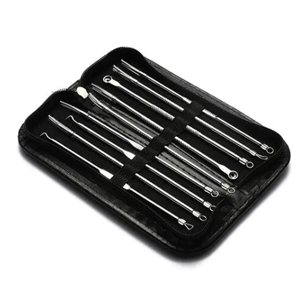 9pcs Blackhead Remover Pimple Popper Tool Kit
