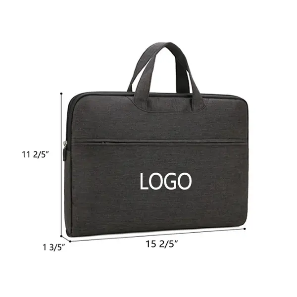 15.4" Oxford Cloth Office Zipper Laptop Bag Briefcase