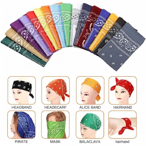 headwear square paisley Bandana