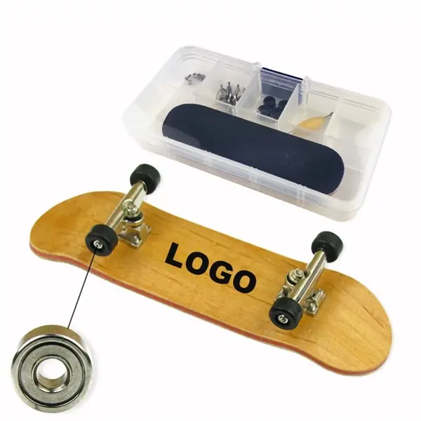 custom wooden tech deck fingerboard with logo printed