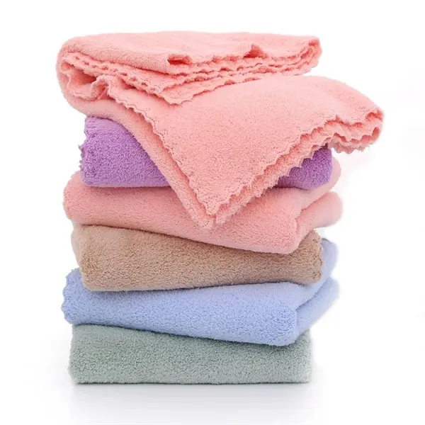 29'' Coral velvet bath towels washcloth