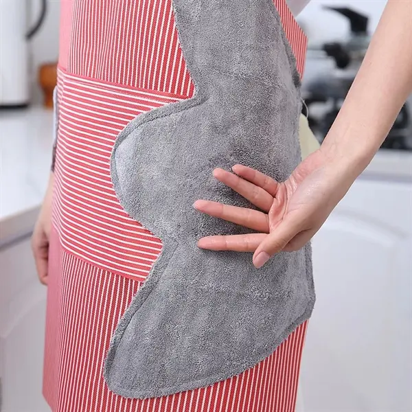 Oxford coral velvet kitchen cooking aprons