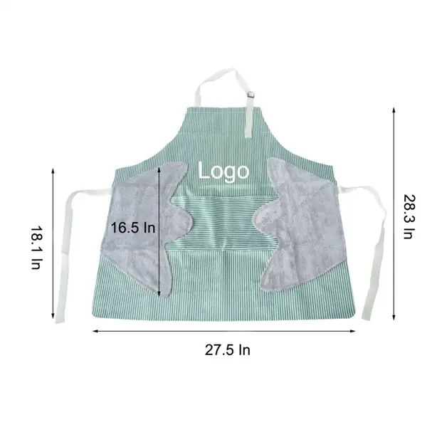 Oxford coral velvet kitchen cooking aprons