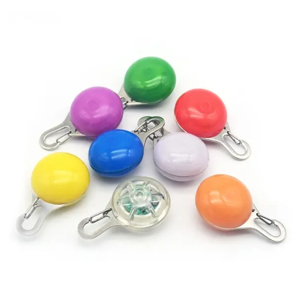 Plastic LED lights dog collar pets tags