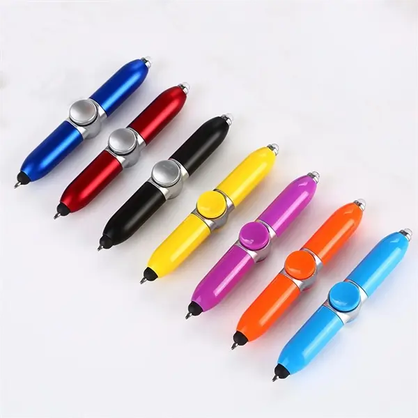 Fidget Spinner Pen with LED Light & Stylus