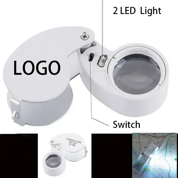 Pocket LED Illuminated Loupe 40X -25MM