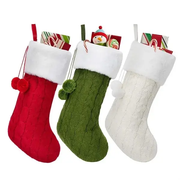 15.7 In xmas decorations knit christmas stockings
