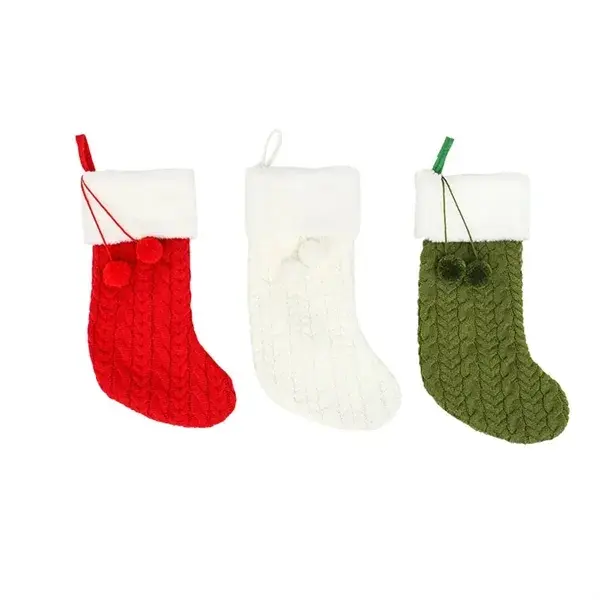 15.7 In xmas decorations knit christmas stockings