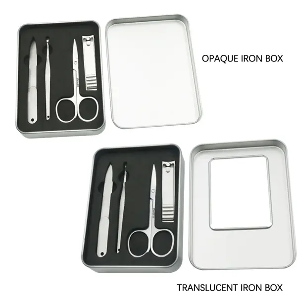 4 PCS Manicure Set with Iron Box