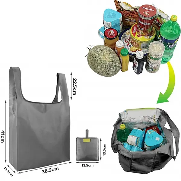 Eco-Friendly Foldable Grocery Tote with Pouch