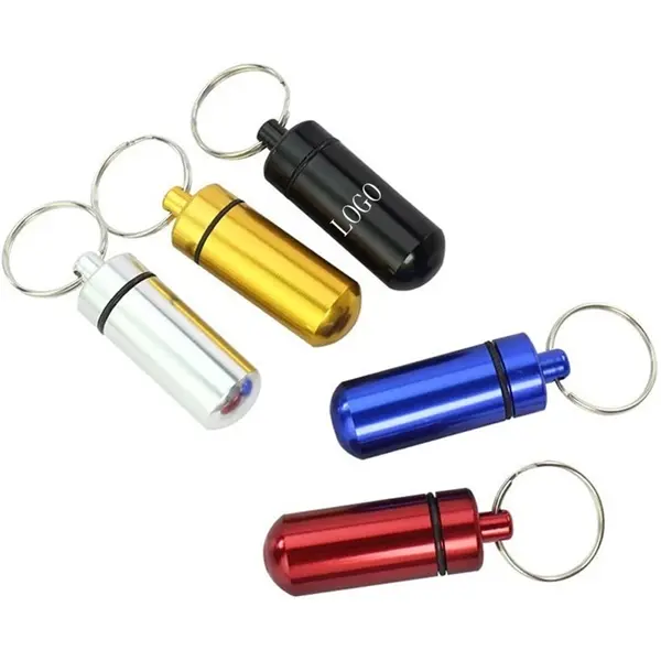 Aluminum Pill Case Keychain