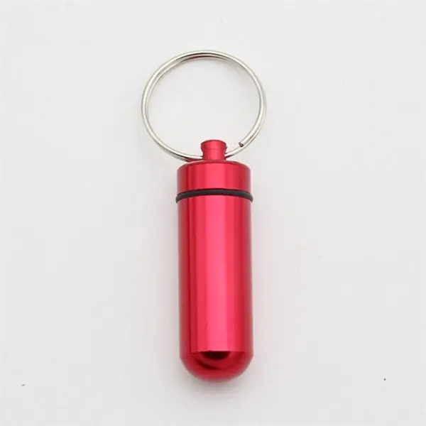 Aluminum Pill Case Keychain
