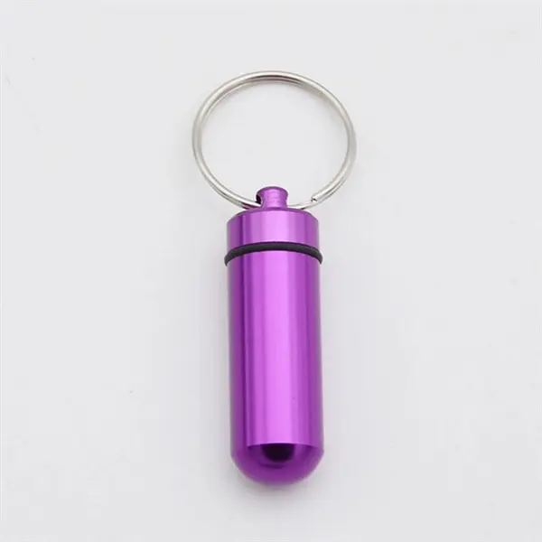 Aluminum Pill Case Keychain