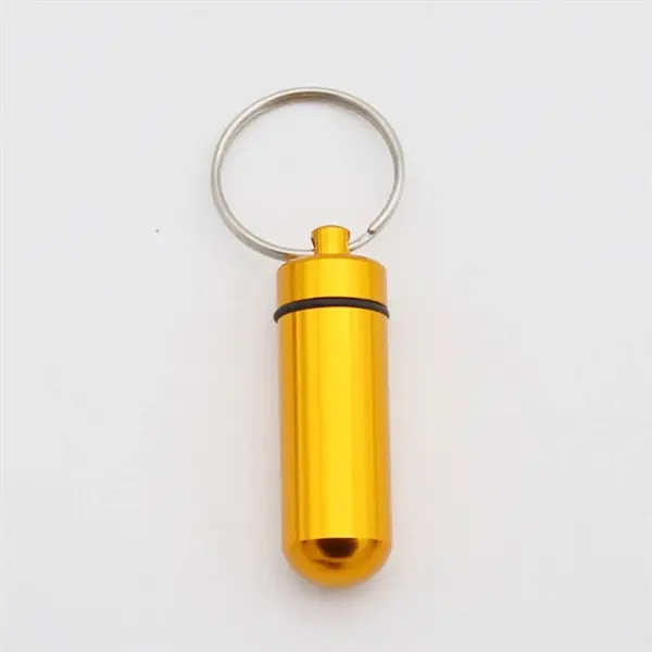 Aluminum Pill Case Keychain