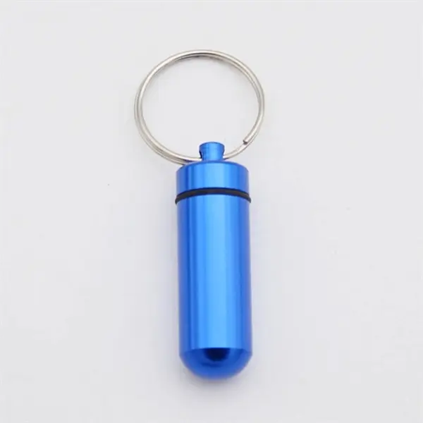 Aluminum Pill Case Keychain