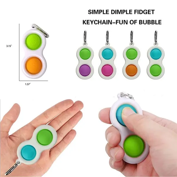 Fidget simple dimple toy stress reliever Key chain