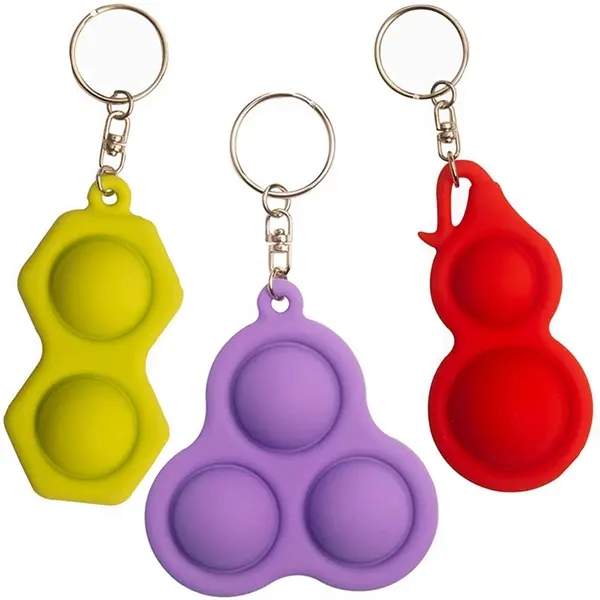 Triangular Fidget simple dimple toy stress reliever Key chai