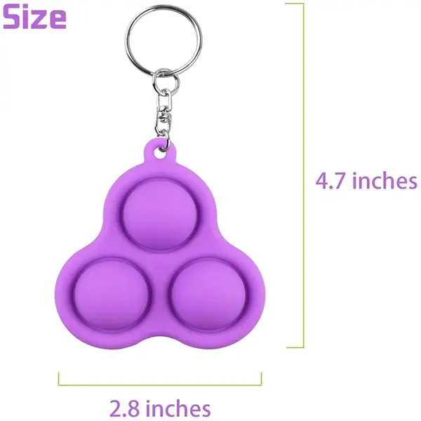 Triangular Fidget simple dimple toy stress reliever Key chai