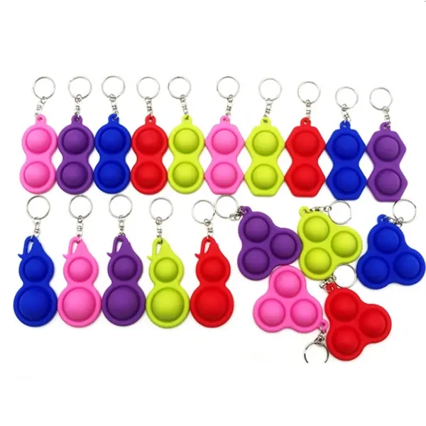 Triangular Fidget simple dimple toy stress reliever Key chai