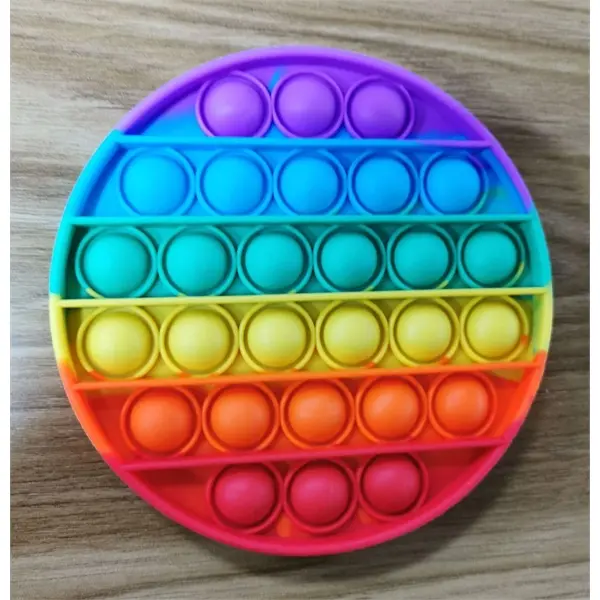 Rainbow Color Push Pop Bubble Fidget Sensory Toy